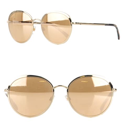 chanel round mirrored sunglasses|More.